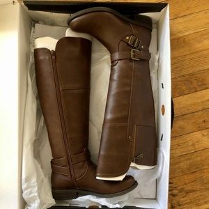 g by guess • riding boots (dark brown)